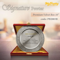 MyUniform Pewter Tray Series Premium Velvet Box 10"