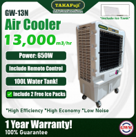 TAKAFuji Commercial Air Cooler with Ice Compartment | 13,000m3/hr | GW-13N