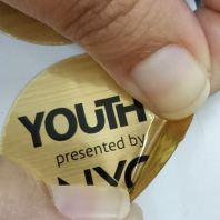 Metallic Brushed Gold Sticker