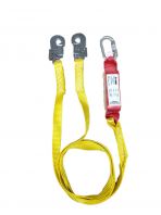 EAL20211-DOUBLE LANYARD C/W SMALL HOOK AND 1PC ABSORBER