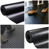 Anti-slip Rubber Mat (Diamond & Round Stud Type) | Industrial Heavy-Duty Rubber Flooring