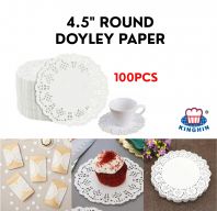 4.5" ROUND DOYLEY PAPER - 100PCS   (J-114)