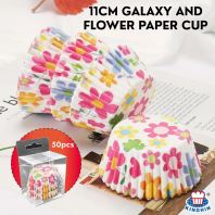 11CM GALAXY AND FLOWER PAPER CUP