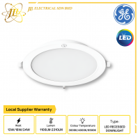 GE DLR LED RECESSED DOWNLIGHT ROUND 240V 25,000HRS IP20 CRI80 [13W/18W/24W] [1100LM/1150LM/1500LM/1575LM/2200LM/2310LM] [3000K/4000K/6500K]