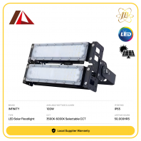 INFINITY OUTDOOR LED SOLAR FLOODLIGHT 24DC 100W 15,000LM 50,000HRS IP65 CRI75 [3500K/6500K] [60��/90��]