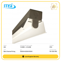 MSI MCF BARE CHANNEL FITTING METAL REF 240V IP20 [1X20W/1X40W/2X20W/2X40W] [3000K/4000K/6500K] [15,000/30,000/50,000HOURS] [2FEET/4FEET]