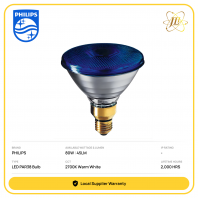 PHILIPS PAR38 E27 BLUE PARTYTONE COLOUR REFLECTOR BULB 240V 80W 45LM 2700K (923810944279)