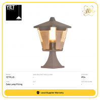 YETPLUS E27 GATE LAMP FITTING 265V IP54 (STONE GREY) [G3322S/G3322L]