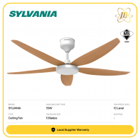 SYLVANIA 076 DECORATIVE CEILING FAN 5 BLADES C/W REMOTE CONTROL 56'' 39W [BLACK/WHITE/WALNUT/MAPLE] (SIRIM APPROVED)