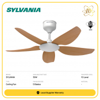 SYLVANIA 077 DECORATIVE CEILING FAN 5 BLADES C/W REMOTE CONTROL 42'' 36W [BLACK/WHITE/WALNUT/MAPLE] (SIRIM APPROVED)