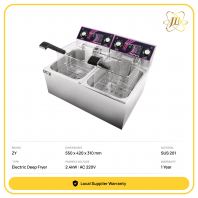 FC82D DOUBLE 12L WITH TIMER COMMERCIAL ELECTRIC DEEP FRYER RANGE 550 x 420 x 310 mm | 2 x 2400W | AC 220V 2 x 2.40kW