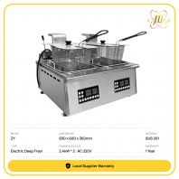 EDF7000 DOUBLE 16L DIGITAL CONTROL PANEL COMMERCIAL ELECTRIC DEEP FRYER RANGE WITH AUTOMATIC LIFTING 650 x 600 x 360 mm | 2 x 2400W | AC 220V 2 x 2.4kW