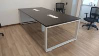 Cassia leg working desk with 2 units socket box and wire management