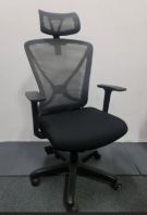 High back chair with headrest T armrest