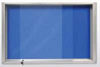 Notice board with glass sliding door and lock Notice board with glass sliding door and lock