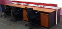 6pax office table and partition divider with wire trunking 6pax office table and partition divider with wire trunking