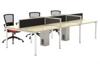 WORKSTATION CLUSTER OF 6 WITH METAL LEG WORKSTATION CLUSTER OF 6 WITH METAL LEG