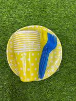 7inch Round Paper Plate & Cup with Fork 10pcs (P-7RPCF) 7inch Round Paper Plate & Cup with Fork 10pcs (P-7RPCF)