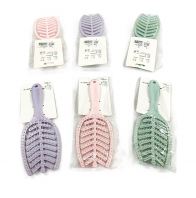 HAIRDRESSING COMB,HAIR BRUSH,HAIR COMB,SIKAT RAMBUT-069   Hollow Vented Detangling Hair Comb  Flexible Scalp Massage Styling Brush  Pastel Color Hair Care Comb for Wet & Dry Hair