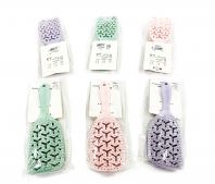 HAIRDRESSING COMB,HAIR BRUSH,HAIR COMB,SIKAT RAMBUT-070   Hollow Vented Detangling Hair Comb  Flexible Scalp Massage Styling Brush  Pastel Color Hair Care Comb for Wet & Dry Hair
