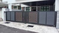 Lasercut Design Trackless Folding Gate