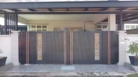 Fully Aluminium Trackless Gate (Skin Rock Design)Melaka