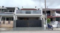 Fully Aluminium Trackless gate Outer frame design & Lasercut (Kampung 8 Melaka)