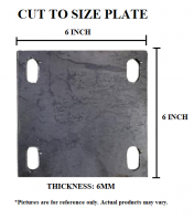 CUT TO SIZE PLATE 6MM 6" X 6" WITH 4 HOLE(14MM) CUT TO SIZE PLATE 6MM 6" X 6" WITH 4 HOLE(14MM)