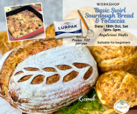 Basic Swirl Sourdough and Focaccia Full Hands On Workshop