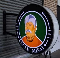 CUSTOM SHOPFRONT ROUND DOUBLE-SIDED LIGHTBOX SPECIALIST IN SUBANG USJ, SS19 & SS15