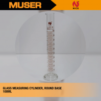 NICE Glass Measuring Cylinder, Round Base, 100mL | Muser