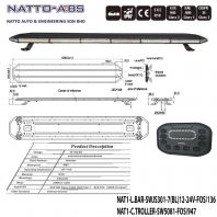 Lightbar SWJS301-7 (Blue) [12V-24V] with Controller SW5081