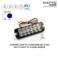 Flashing Light TS-12 (White/Blue) 12-24V Flashing Light TS-12 (White/Blue) 12-24V