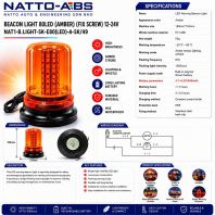Beacon Light 80LED Amber (Fixed Screw) 12V-24V Beacon Light 80LED Amber (Fixed Screw) 12V-24V