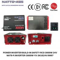 Pure Sine Wave Power Inverter 3000W (24V) Built-in Safety RCD (Residual Current Device) Pure Sine Wave Power Inverter 3000W (24V) Built-in Safety RCD (Residual Current Device)