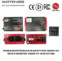 Pure Sine Wave Power Inverter 1000W (12V) Built-in Safety RCD (Residual Current Device) Pure Sine Wave Power Inverter 1000W (12V) Built-in Safety RCD (Residual Current Device)