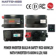 Pure Sine Wave Power Inverter 600W (12V) Built-in Safety RCD (Residual Current Device) Pure Sine Wave Power Inverter 600W (12V) Built-in Safety RCD (Residual Current Device)