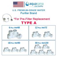AQUASANA DVPI Pre-Filter Replacement Filter 6 Pcs (For Aquasana AQ-4000 Water Filter Water Purifier System)