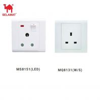 SELAMAT MS8151 15A Switch Socket / MS8131S (LED) 1Gang Switch Socket with Neon