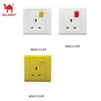 SELAMAT MS8131DP 13A 1Gang Switch Socket ( Yellow Socket / Red Socket / Yellow Cover )