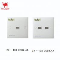 SELAMAT 2K-101 / 2K-102 USB2.4A Switch Socket