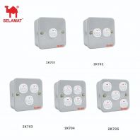 SELAMAT 2K701 / 2K702 / 2K703 / 2K704 / 2K705 Surface Metal Clad Switch Socket