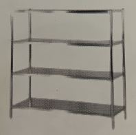 S/S 4 TIER RACK - SOLID