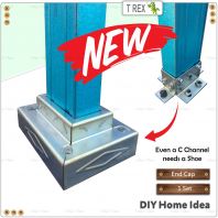 T Rex DIY C Channel Metal Foot Base Cover End Cap