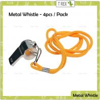 T Rex Metal Safety Whistle   Silver Stainless Steel Emergency Whistle  Outdoor Survival, Sports & Security Whistle