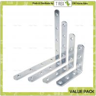 T Rex DIY SARIA Heavy Duty L Shape Steel Corner Shelf Support Furniture Repair Reinforcement Bracket