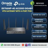 OMADA TP-LINK ER706WP-4G: 4G+ Cat6 AX3000 Gigabit VPN Gateway with 4-Port PoE+