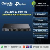 OMADA TP-LINK SX6632YF: 26-Port 10G Stackable L3 Managed Aggregation Switch with 6 25G Slots