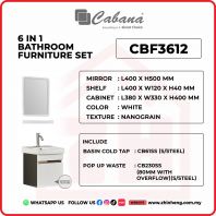 6 IN 1 BATHROOM FURNITURE SET S/STEEL - CBF3612