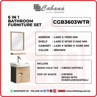 6 IN 1 BATHROOM FURNITURE SET S/STEEL - CGB3603WTR